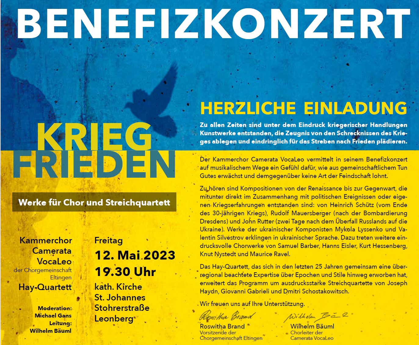 Benefizkonzert "Krieg und Frieden" @ Kath. Kirche St. Johannes